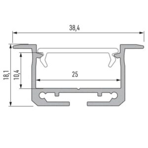 Įmontuojamas LED profilis inSILEDA 2