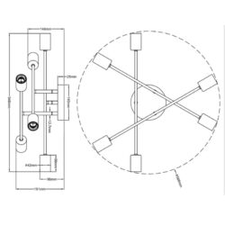 Lubinis šviestuvas CROSS m