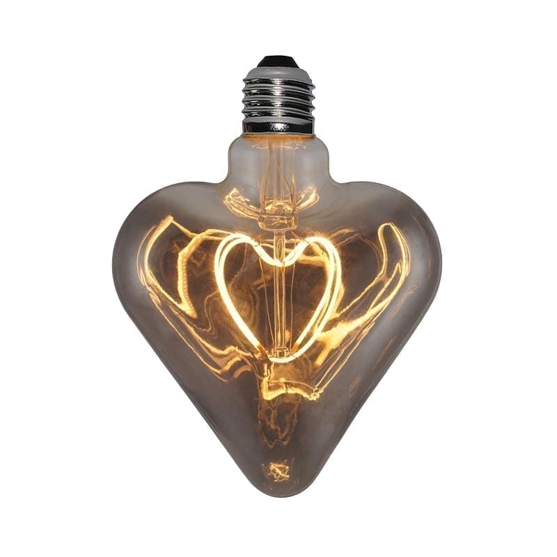 5W E27 LED lemputė Vintage Curved HEART