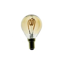 3W E14 LED lemputė CURVED SFERA GOLD
