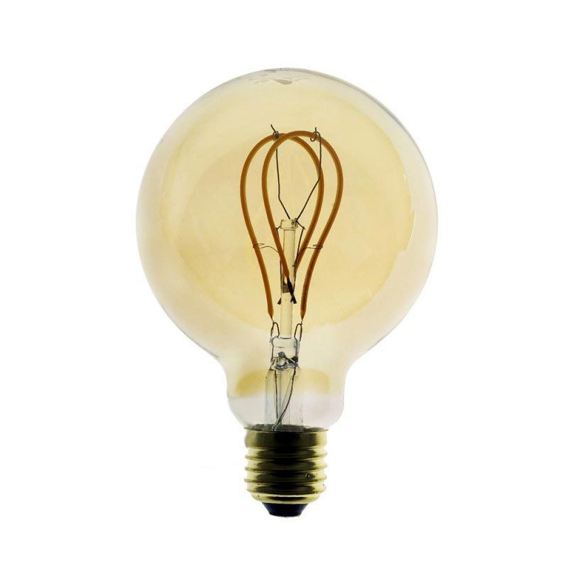 5W E27 LED lemputė Vintage Curved GOLD G95