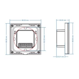 Sieninis rotorinis LED valdiklis T1-K 2