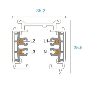 Track sistemos bėgelis 3F 1m matmenys