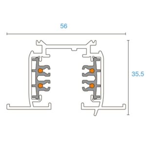 Įmontuojamas track sistemos bėgelis 3F