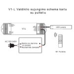 LED juostų valdiklis V1-L 15A pajungimas