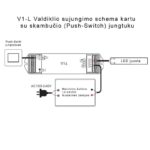 LED juostų valdiklis V1-L 15A pajungimas