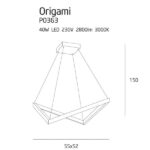 Pakabinamas šviestuvas Origami 55