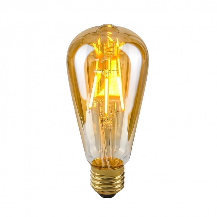Dekoratyvinė lemputė E27 4W ST64 Amber