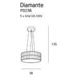 Pakabinamas sviestuvas Diamante ⌀38