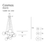Pakabinamas šviestuvas Cosmos A2