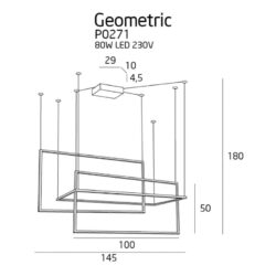 Pakabinamas LED šviestuvas Geometric New P0271D