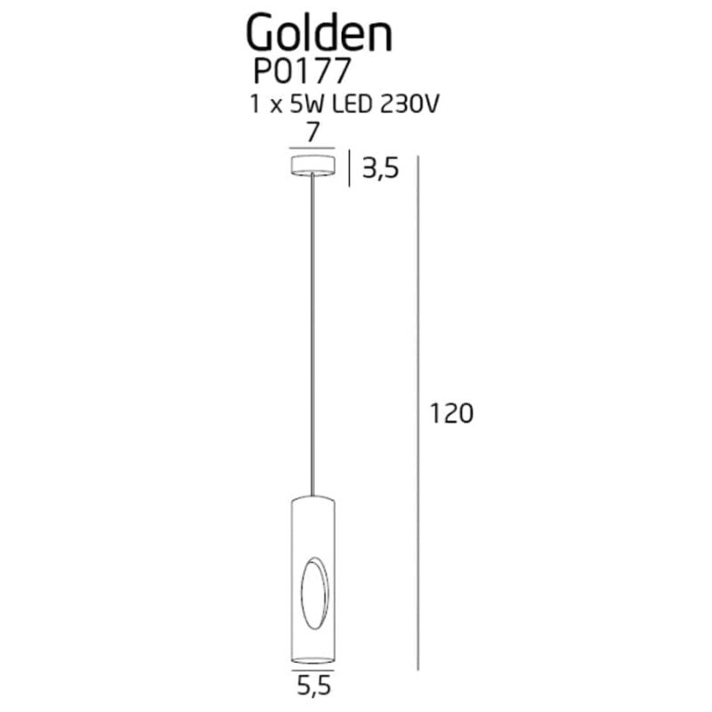 Pakabinamas LED šviestuvas Golden WH