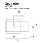 Sieninis LED šviestuvas Geometric W0234D
