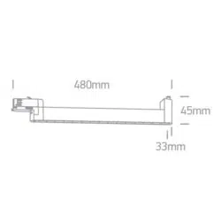 Track sistemos šviestuvas Linear 65024TA/W/W Baltas