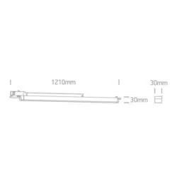 Track sistemos šviestuvas Linear 65025T/B/W 3000K