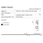 Track sistemos šviestuvas Jerry Baltas
