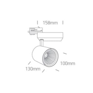 Track sistemos šviestuvas Floodlight range 4000K