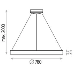 Pakabinamas šviestuvas Grace 58 2700K-3000K