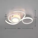 Lubinis LED šviestuvas Jive balta 50cm