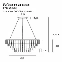 Pakabinamas LED šviestuvas Geometric juodas dimm