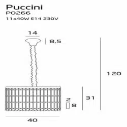 Pakabinamas LED šviestuvas Geometric juodas dimm