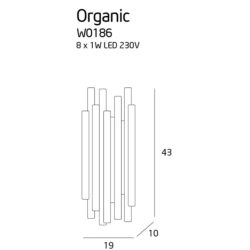 Sieninis LED šviestuvas Organic Chromo