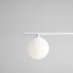 Pakabinamas šviestuvas Beryl Glass 3 baltas
