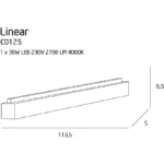 Lubinis šviestuvas LINEAR C0125