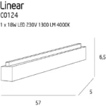 Lubinis šviestuvas LINEAR C0124