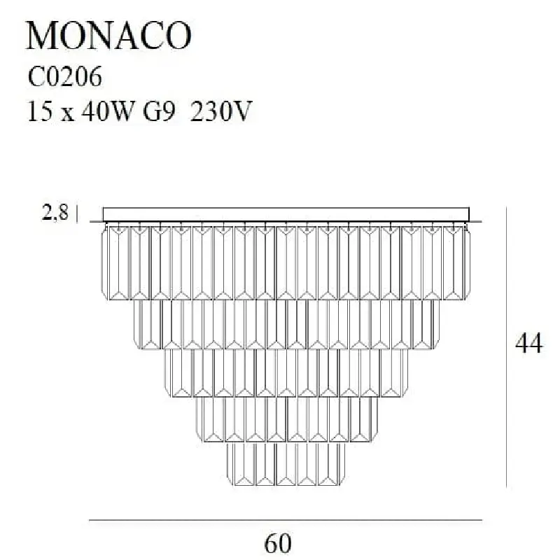 Lubinis šviestuvas Monaco ø60 auksinis
