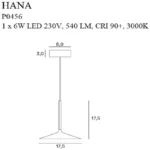 Pakabinamas šviestuvas Hana P0456