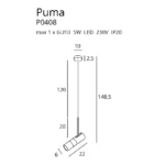 Pakabinamas šviestuvas Puma P0408