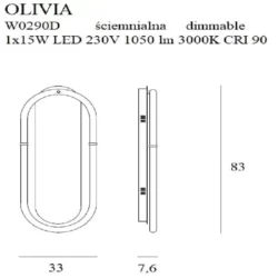 Sieninis šviestuvas Olivia