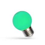 1W E27 LED lemputė BULB, žalia