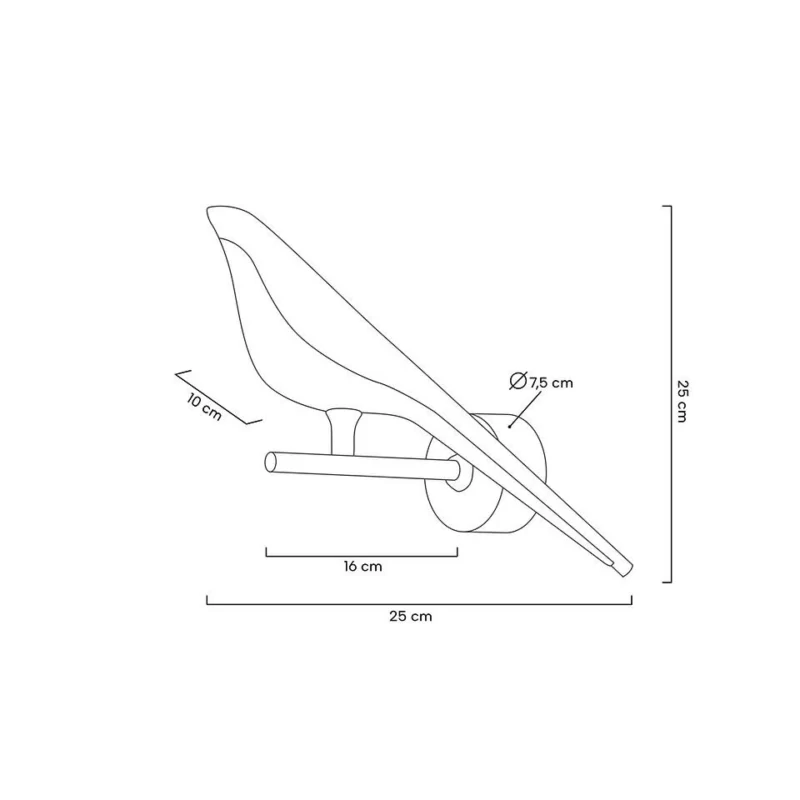 Sieninis šviestuvas Bird 25 MSE010100292