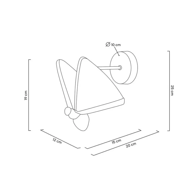 Sieninis šviestuvas Butterfly 15 MSE010100323