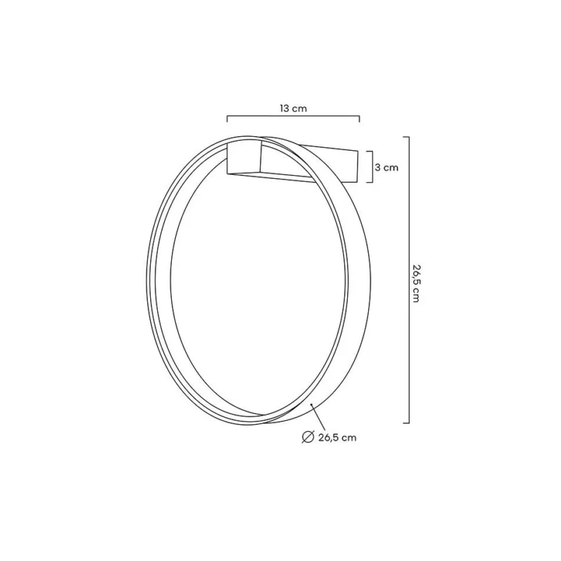 Sieninis šviestuvas Circle Wall 26,5 MSE010100378