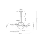 Pakabinamas šviestuvas Alure Line Twin 90 MSE010100346