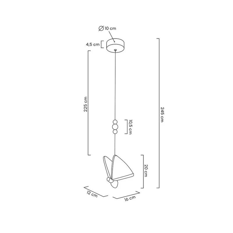 Pakabinamas šviestuvas Butterfly S MSE010100321
