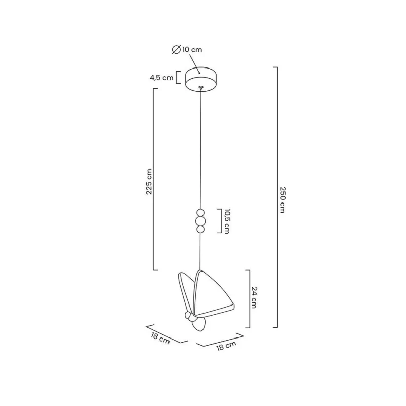 Pakabinamas šviestuvas Butterfly M MSE010100322