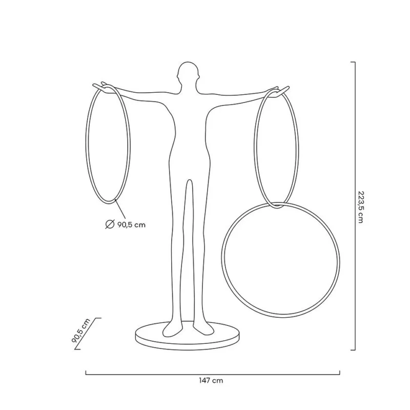 Pastatomas šviestuvas Human Circulo XCF8309