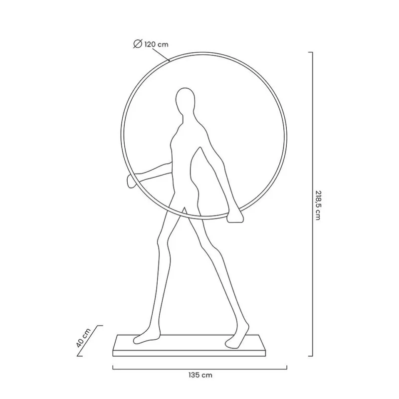 Pastatomas šviestuvas Human Round XCF0211L