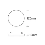 10W Įmontuojama panelė 10110CE/W Balta 3000K