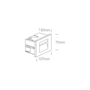 3.6W Įmontuojamas šviestuvas 68064/W/W Baltas 3000K IP65