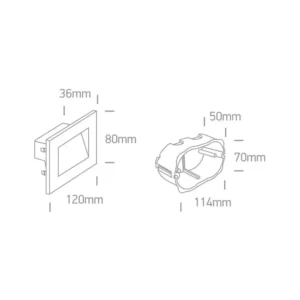 1W Įmontuojamas šviestuvas 68070/AL/W Aliuminis 3000K DIMM IP65