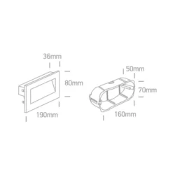 5W Įmontuojamas šviestuvas 68076A/W/W Baltas 3000K IP65