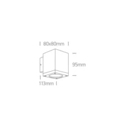 6W Sieninis lauko šviestuvas 67138F/B/W Juodas 3000K IP54