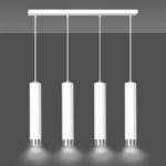 Pakabinamas šviestuvas KIBO 4 Baltas/Chromas 641/4