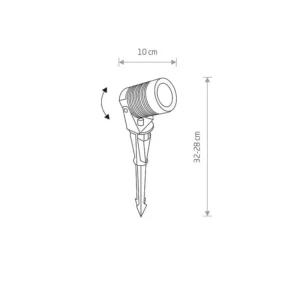 Įmontuojamas lauko šviestuvas SPIKE LED M 9100