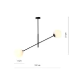 Lubinis šviestuvas LINEAR 2 Baltas 1169/2